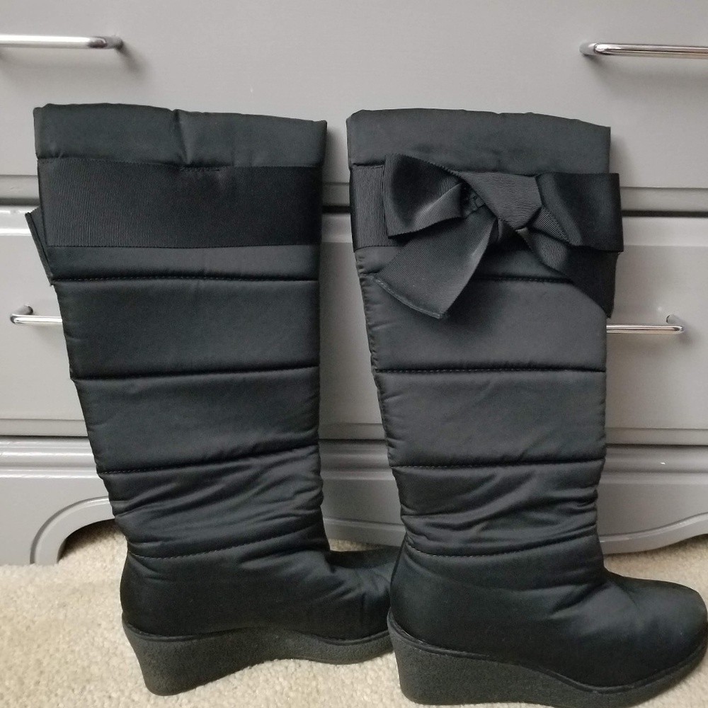 Kate Spade waterproof bow boots sz 6